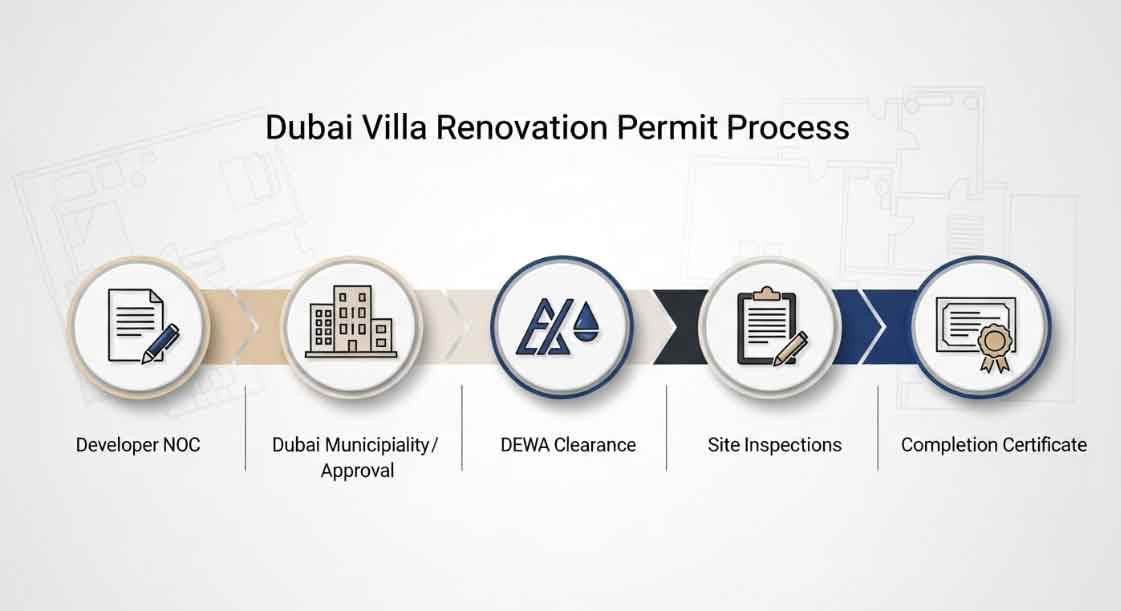 مراحل اخذ مجوز ساخت ویلا در دبی
